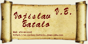 Vojislav Batalo vizit kartica
